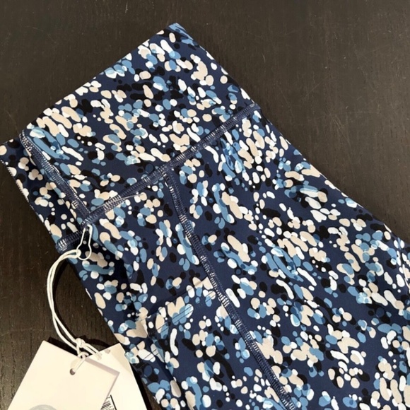 Johnny Was Calme Endurance High Waist Legging 7/8 Pockets Blue Speckled Size S - Picture 5 of 11